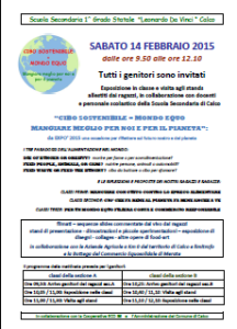 volantino progetto cibo