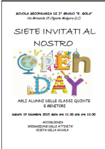 open day 2015 OLgiate